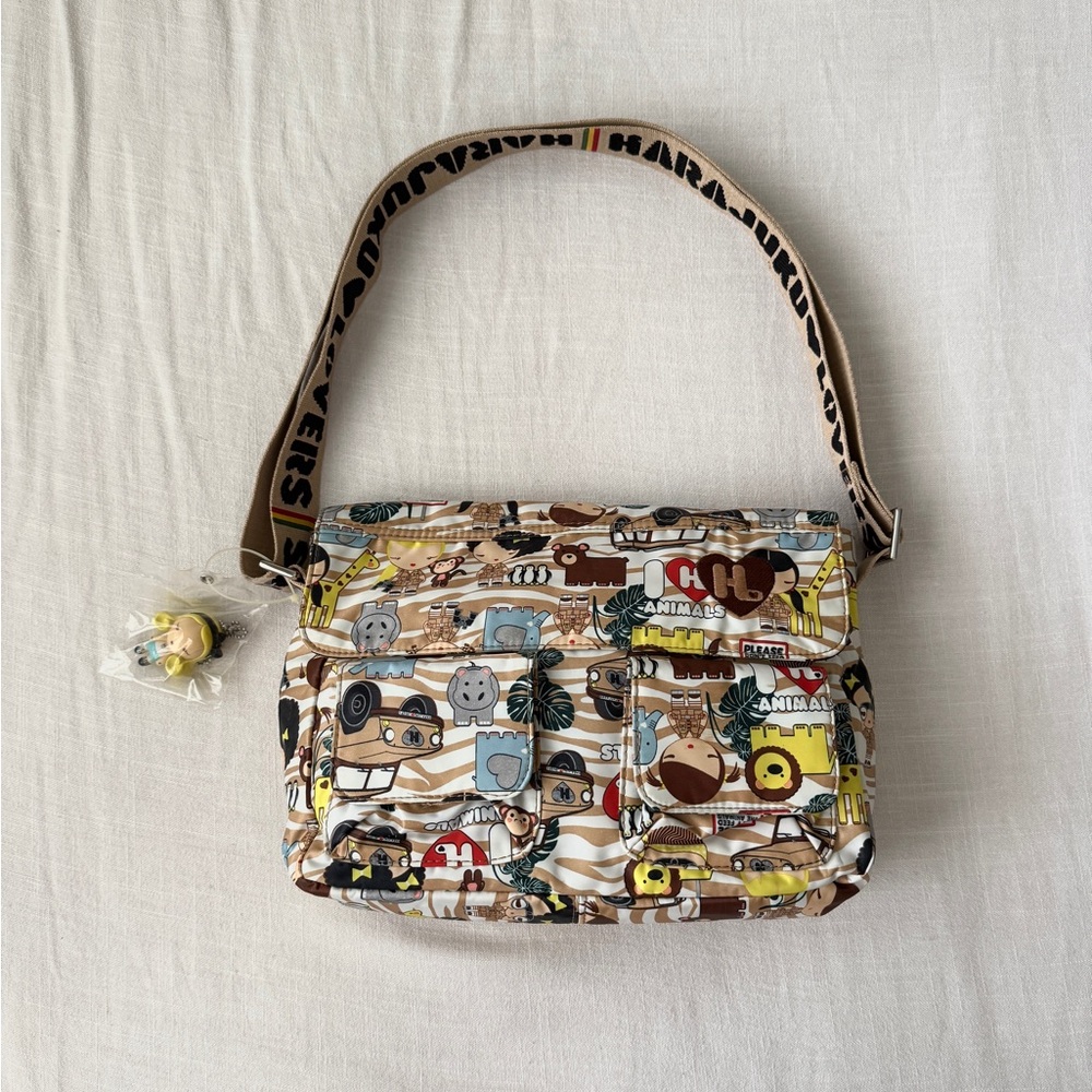 Vintage Y2K Harajuku Lovers Safari Crossbody Bag